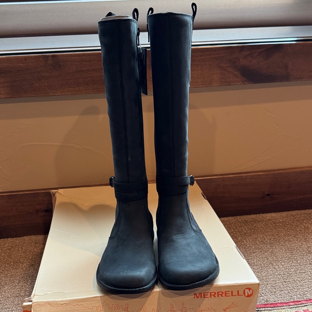 NWT Merrell Women's Black Waterproof Boots - 8 - Picture 5 of 6